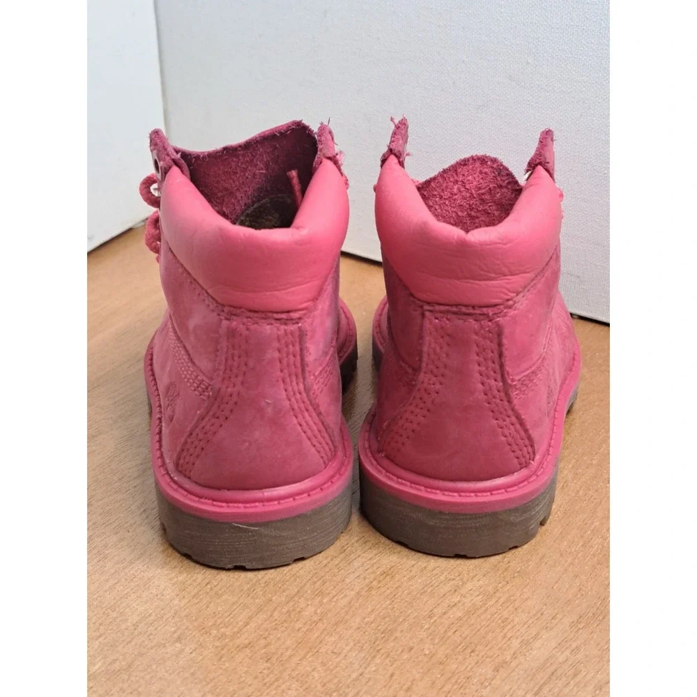 Timberland Waterproof Pink Leather Boots Girls' DURABLE Size 6